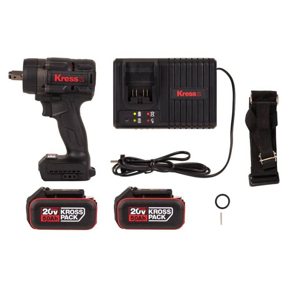 Гайковерт аккумуляторный ударный KRESS KH276, 2 акк, ЗУ, кейс