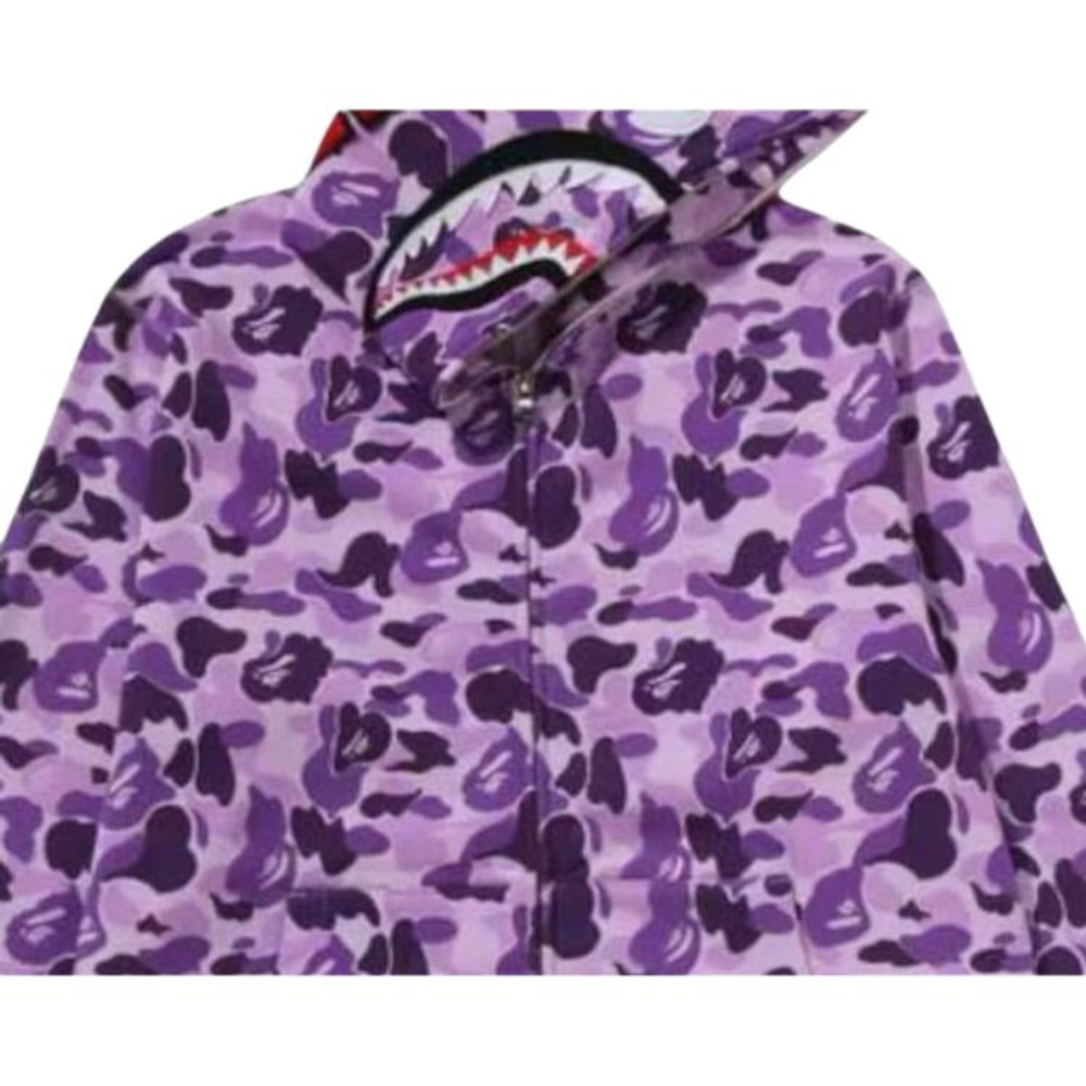 A Bathing Ape Bathing Ape Sweatshirts Cardigan Cotton Drop Shoulder Sleeve Moderate No Fleece Lined Zip Closure 0zxswm012151p