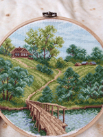 Набор для вышивания крестом Искусница "Мостик. На берегу реки"
