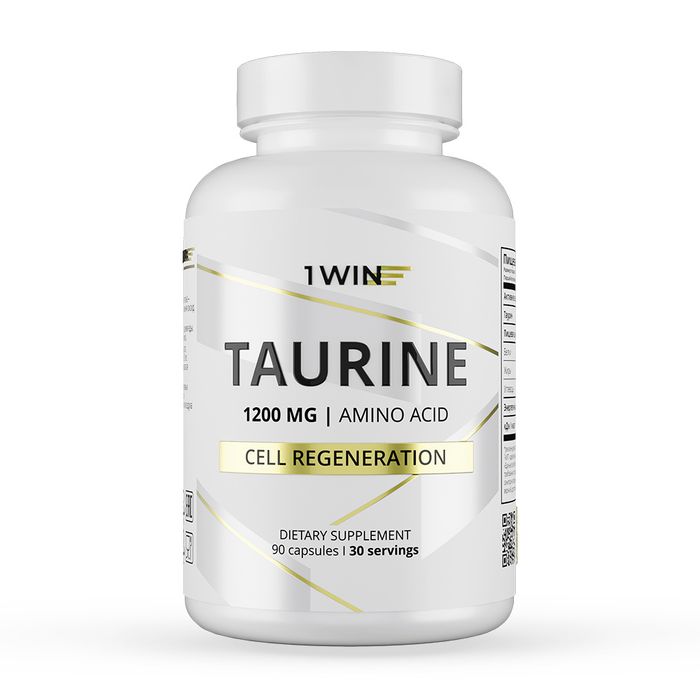 Таурин 1200 мг, Taurine 1200 mg, 1Win, 90 капсул