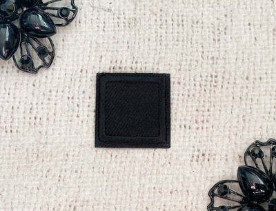 Термоаппликация, р. 2,5х2,5 см, чёрный