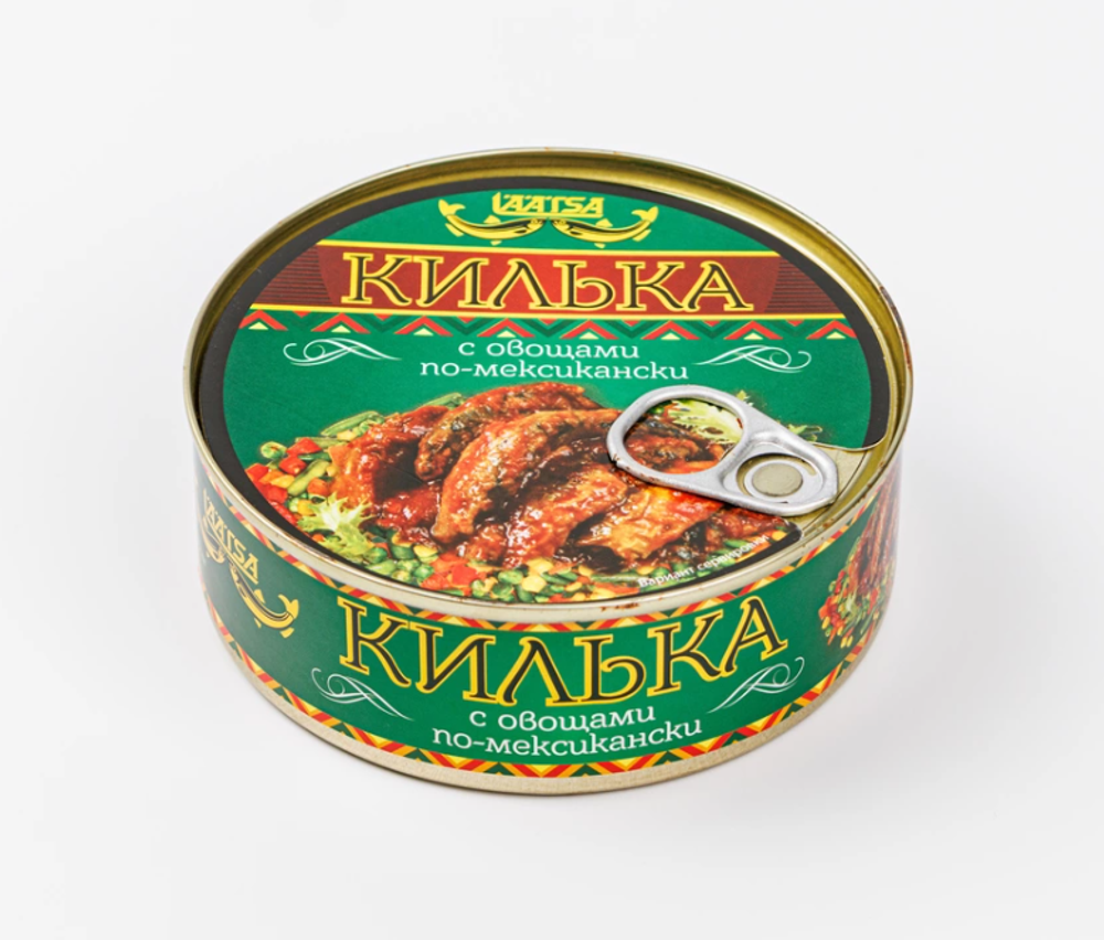 Килька каспийская с овощами по-мексикански в томатном соусе 240 гр