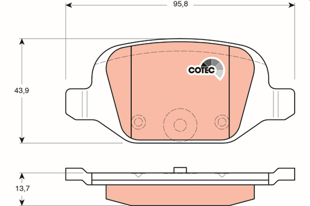 TRW - GDB1384-TRW - Brake Pad Set, disc brake