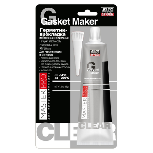 ГЕРМЕТИК-ПРОКЛАДКА AVS ПРОЗРАЧНЫЙ НЕЙТРАЛЬНЫЙ 85ГР AVK-347 40277S