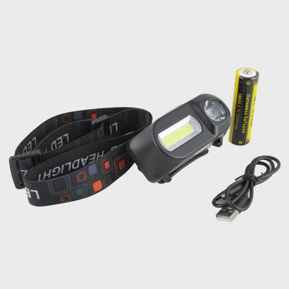 Фонарь налобный яркий Огонь HT-821-B