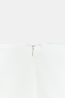 ZARA АТЛАСНАЯ МИНИ-ЮБКА, ЖЕЛТОВАТО-БЕЛЫЙ