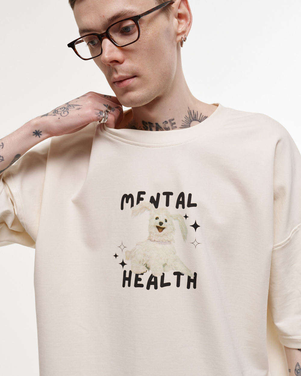 T-shirt MENTAL HEALTH Coconut Milk