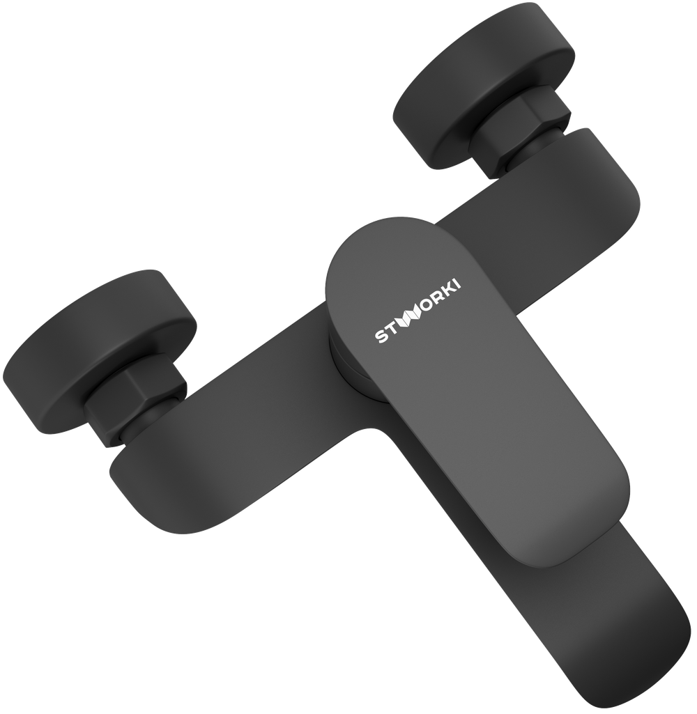 Смеситель для ванны с душем STWORKI Копенгаген S42100BK матовый черный