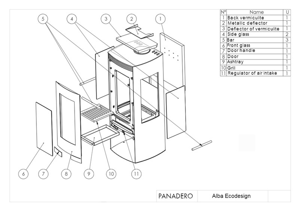 Печь-камин PANADERO ALBA