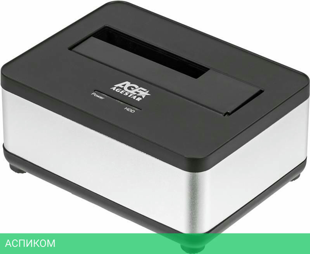 Бокс для накопителя AgeStar 3UBT7 серебристый