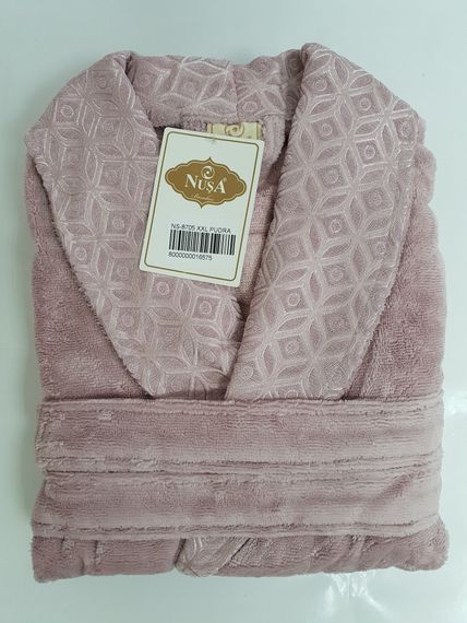 Халат женский махровый 8705 пудраNUSA Турция