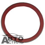 Оплетка на руль круглая Coolpart DIAMOND 50 (37*38) к/з красный/белый СТРАЗЫ A268RD-WT