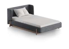 Кровать Basic спальное место 120*200 см (серый, рогожка)