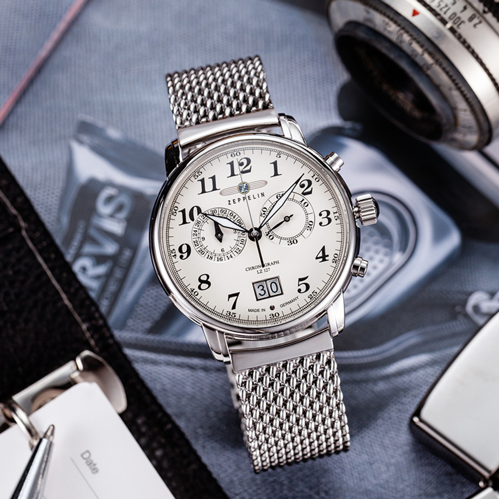 ZEPPELIN Piaget Collection Quartz Movement Men"s Watches Watch 40 Mother of Pearl Color Watch Dial