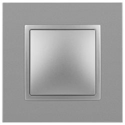 Выключатель ЭРА Elegance 14-1101-03 10АХ-250В IP20 алюминий | Эра Elegance