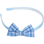 Ободок для волос детский на блистере «РОЗОВОЕ ОБЛАКО», принт клеточка, микс 6 цветов, 1см