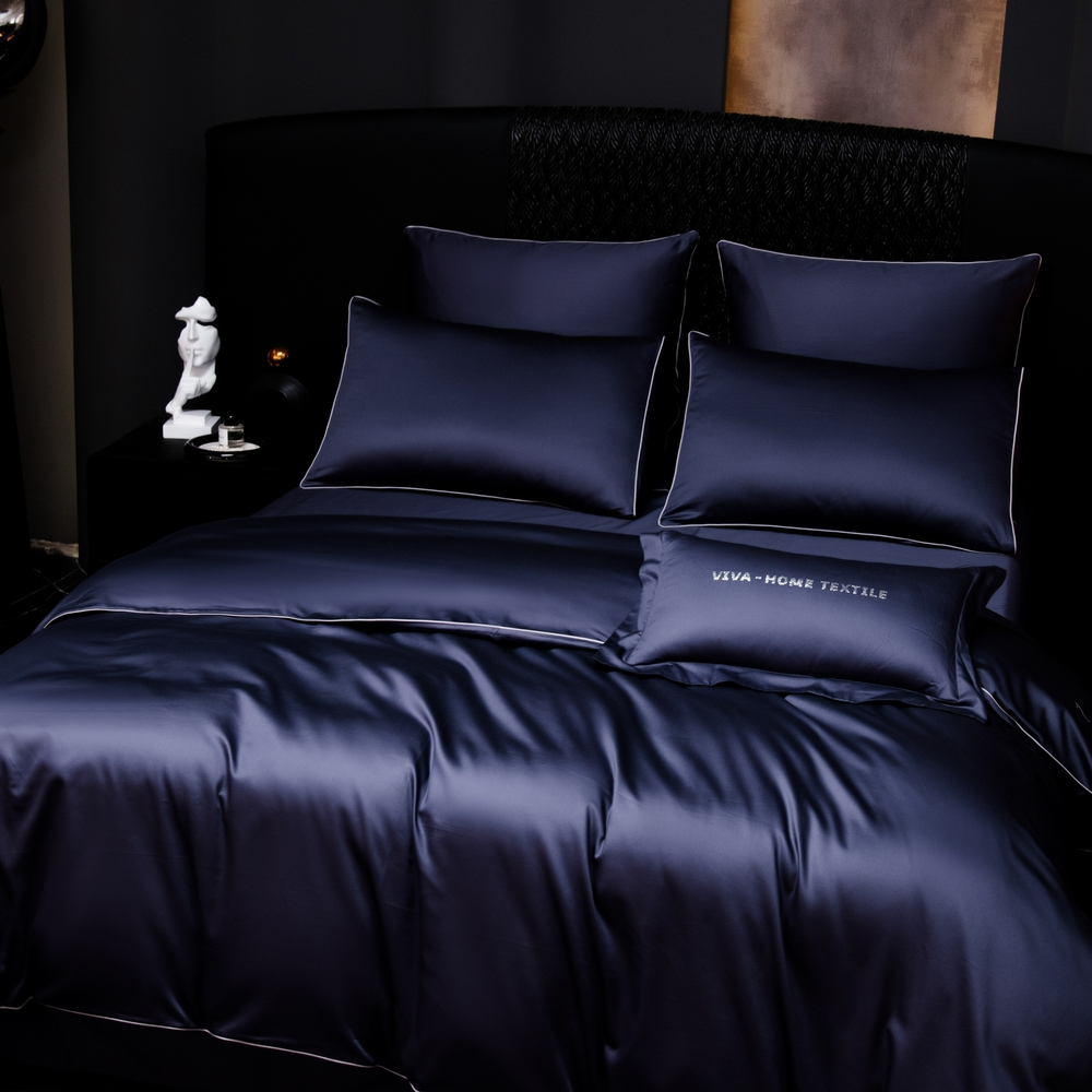 КПБ Однотонный Сатин Премиум OCP011, Евро, 4 наволочки