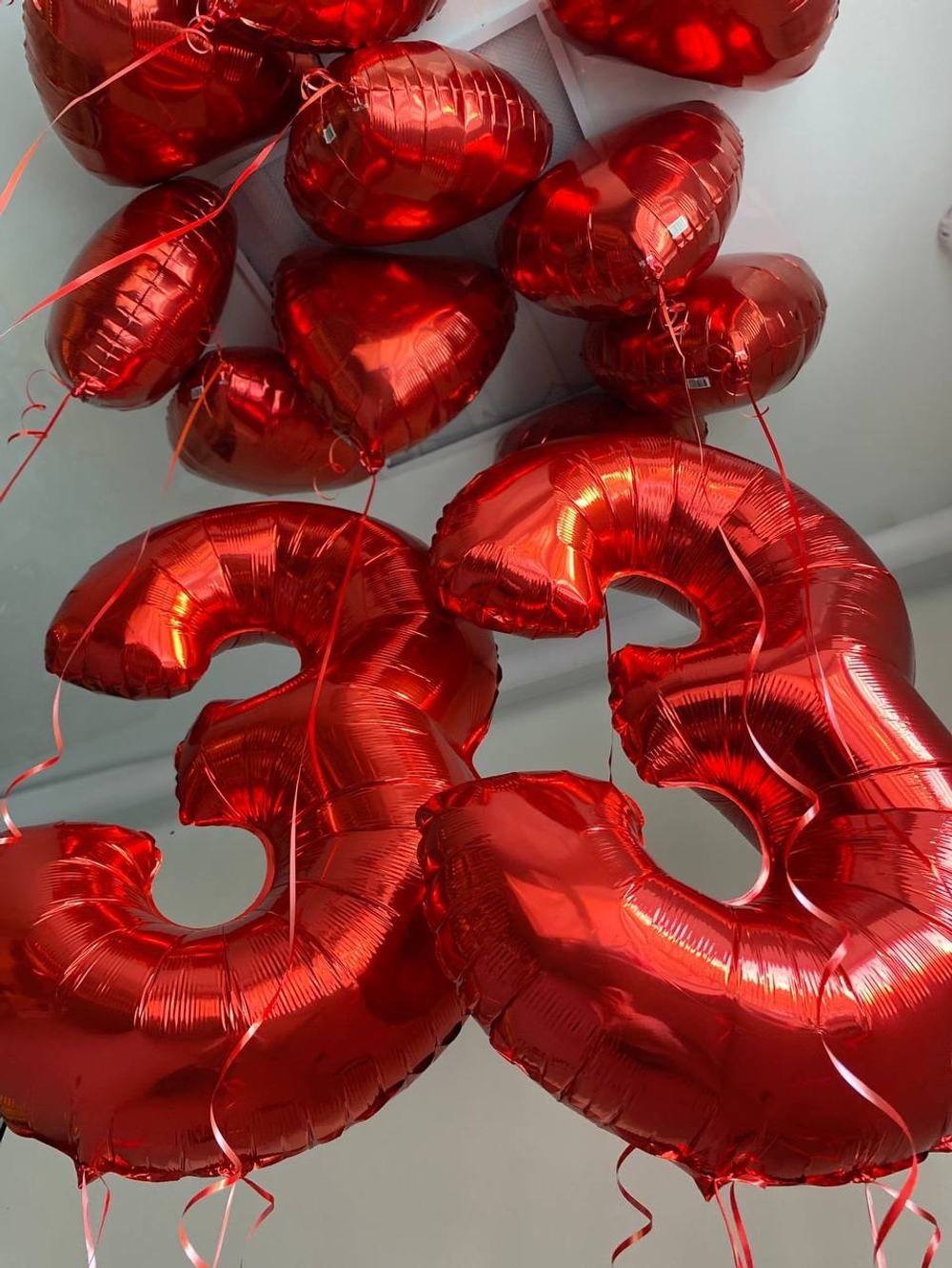 Красные воздушные шары цифры №2051