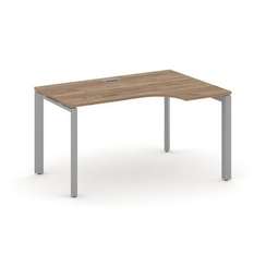 Style Project Стол рабочий эргономичный SN-59P.SPA-022(R) Дуб Табак/Металл Серый/Серебро Заглушка 15