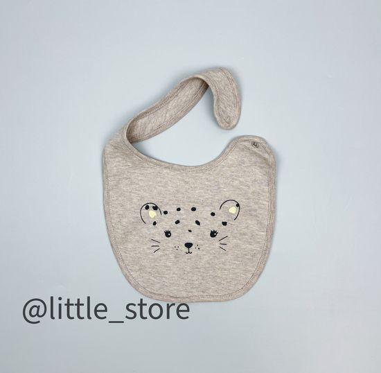 Нагрудник хлопковый "Бежевое сафари" меланж