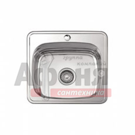 Мойка LEDEME врезная  48*48 т.0,8  ГЛЯНЕЦ бол.сиф. (L94848) (+ сифон)