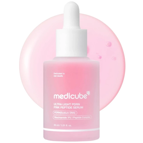 Medicube Ultra Light PDRN Pink Peptide Serum лёгкая увлажняющая сыворотка с ПДРН и пептидами