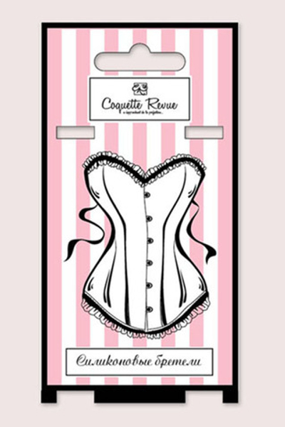 Бретели силиконовые (с пластиковым крючком) 10 мм - 38002 Coquette Revue