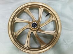 44650-K97-T00ZB. WHEEL SUB ASSY., FR. Gold color. Honda PCX