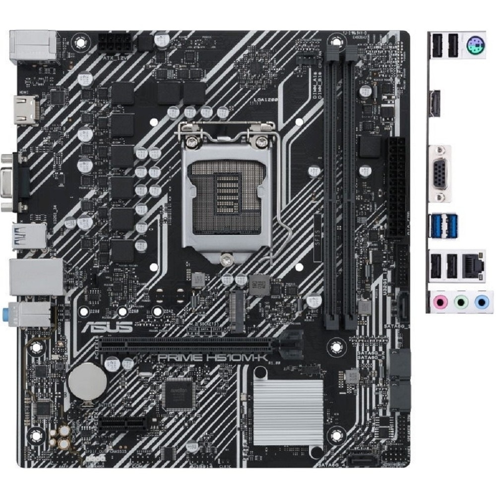 Asus PRIME H510M-K (Soc-1200 Intel H510 2xDDR4 mATX AC`97 8ch(7.1) GbLAN+VGA+HDMI)