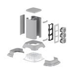 Миниколонна алюминиевая, 0.25м, цвет темно-серебристый металлик