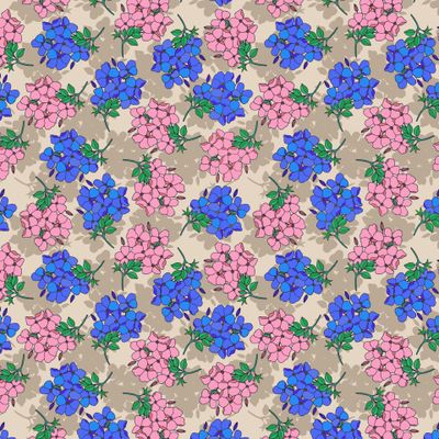 Flowering branches seamless pattern.