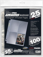 Ultra pro - упаковка листов (25шт) для папки на кольцах Platinum Series 4-Pocket Pages (2х2)