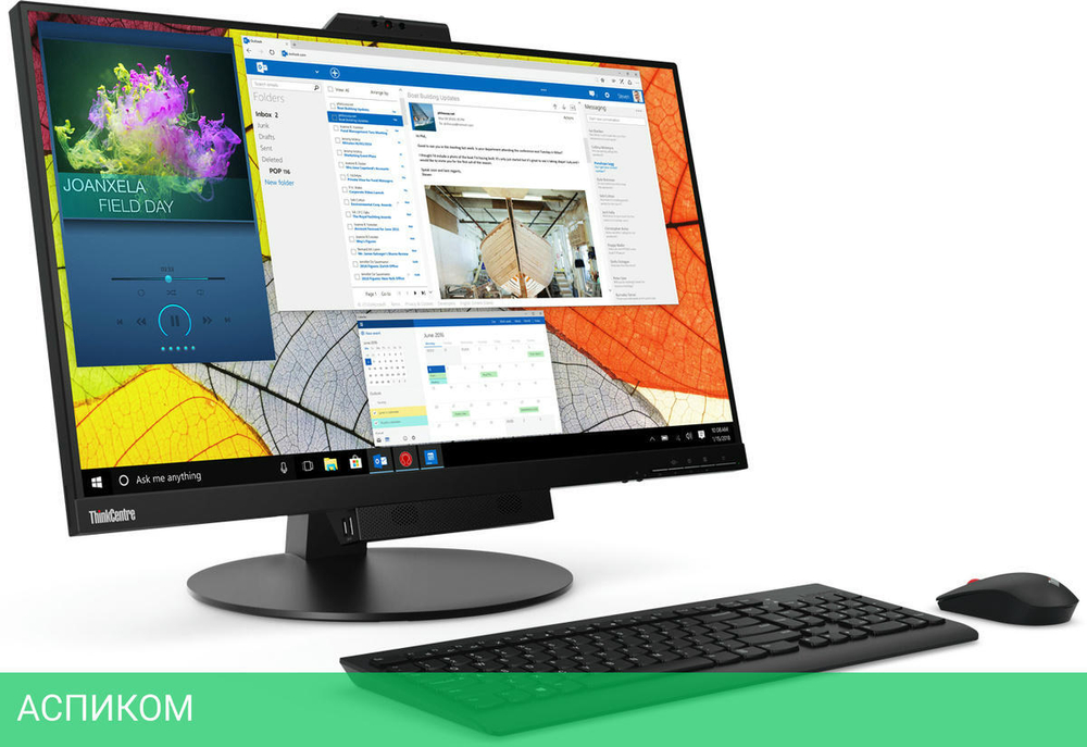 Монитор Lenovo ThinkCentre Tiny-In-One 27 черный (11JHRAT1EU)