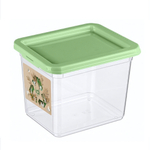 Контейнер для продуктов прямоугольный 2,5л, 190х153х144мм (зеленый)