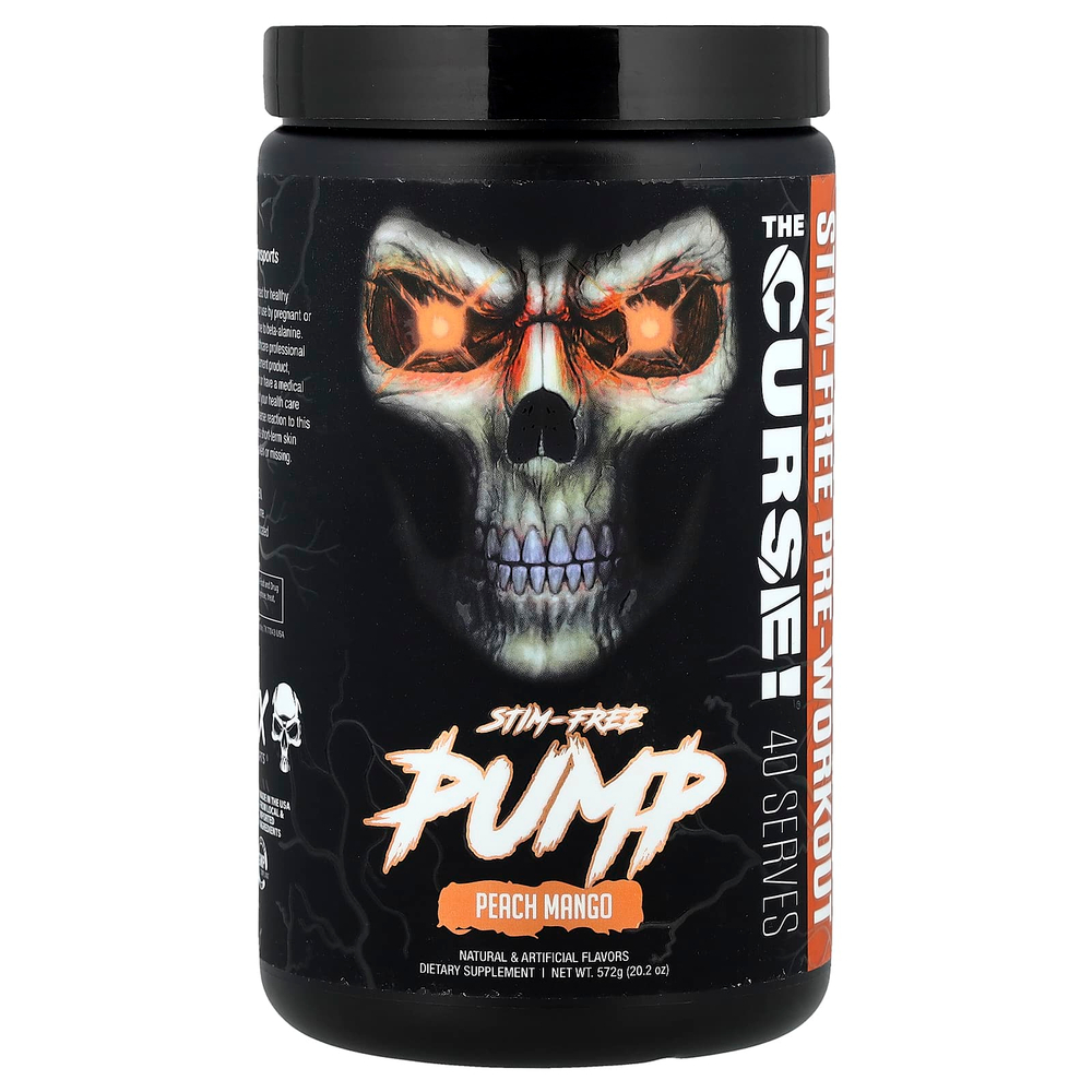 JNX Sports, Stim-Free Pump, перед тренировкой, персик и манго, 572 г (20,2 унции)