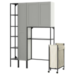 Стеллаж для ванны - ENHET IKEA / ЭНХЕТ ИКЕА, 204х140 см, серый