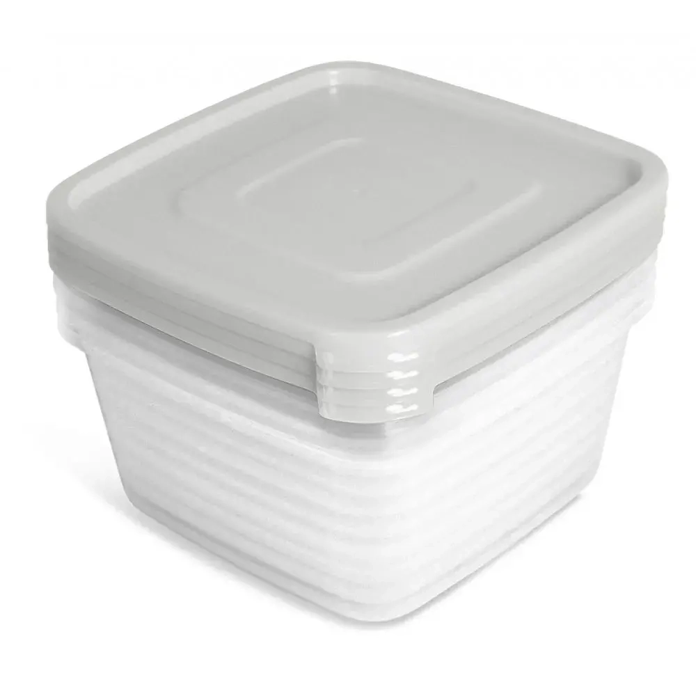 Контейнер для продуктов (СВЧ) Унико квадратный 0,9л набор 4шт. С214 (комплект 16 шт)