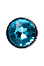 Анальная втулка с кристаллом Small голубой 7 см