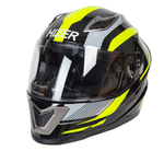 Шлем мото интеграл HIZER B562 №1 (XL) black/yellow