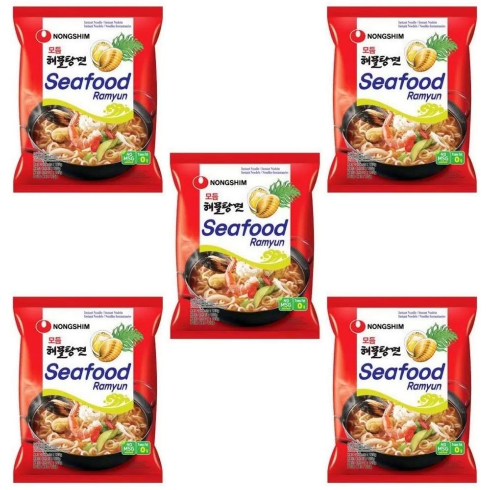 Лапша Nongshim Seafood Ramyun Морепродукты 125 г x 5 шт