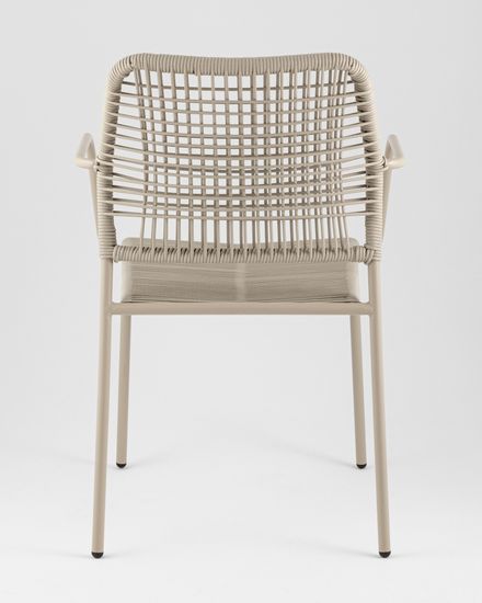 Стул уличный Vivi бежевый из металла и шнура