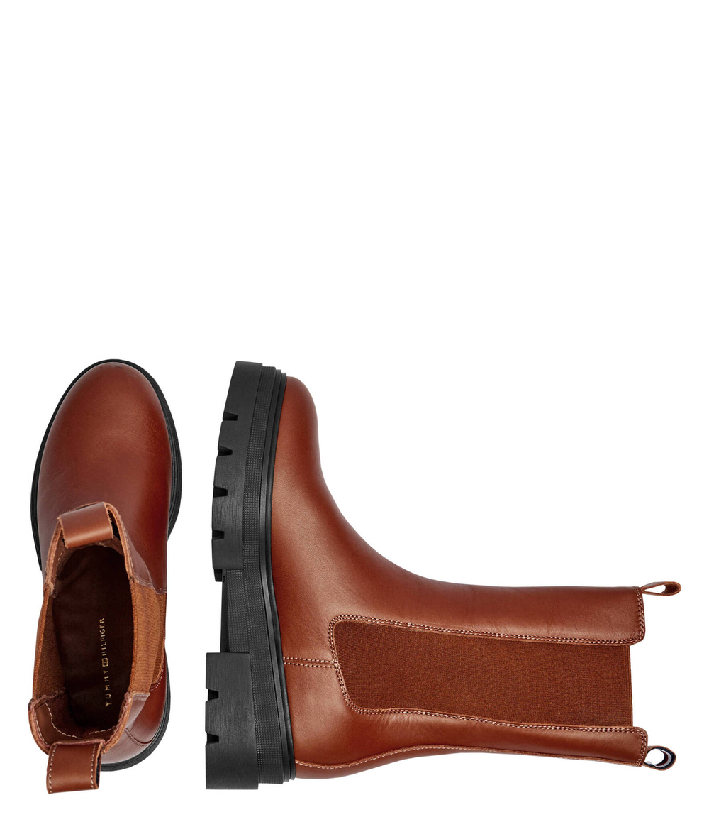 Skórzane stylity MONOCHROMATIC CHELSEA Tommy Hilfiger - коричневый(FW0FW06730)