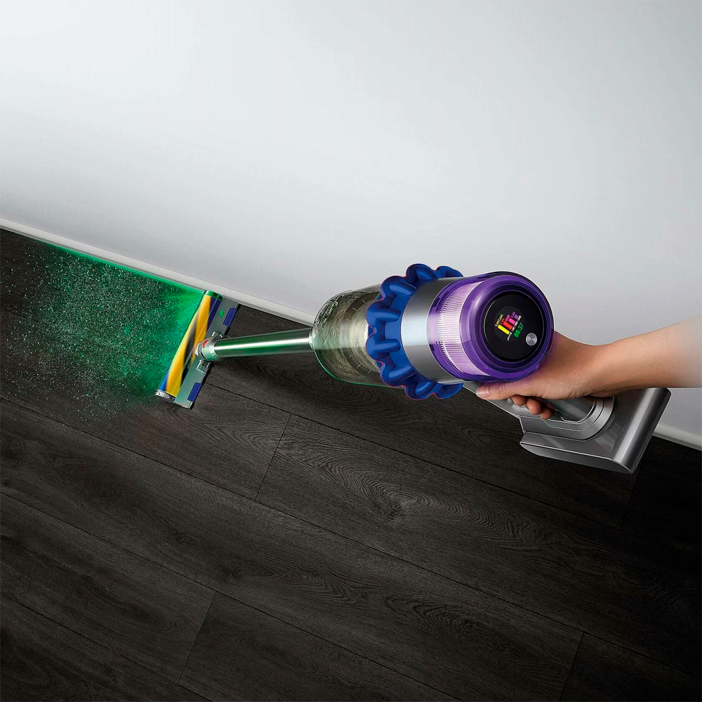 Беспроводной вертикальный пылесос Dyson V15 Detect Fluffy, Cеребристый / Cиний