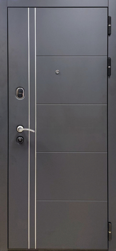 Дверь шумоизоляционная 255 МДФ графит с молдингом