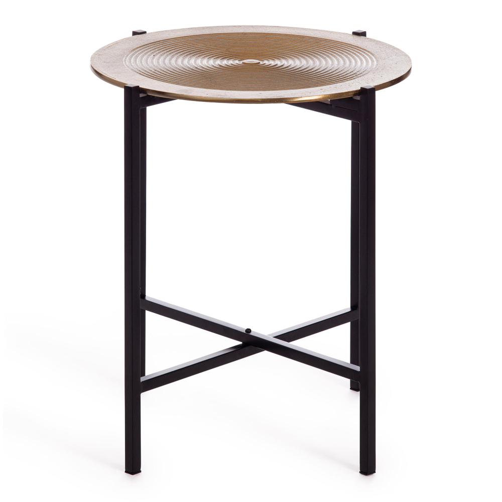 Столик кофейный Secret De Maison BLOOM ( mod. 11873-B ) алюминиевый сплав, 46*46*51 см, черный/античная медь