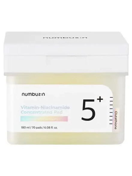 Numbuzin Осветляющие витаминные пэды с ниацинамидом No.5 Vitamin-Niacinamide Concentrated Pad 70 шт