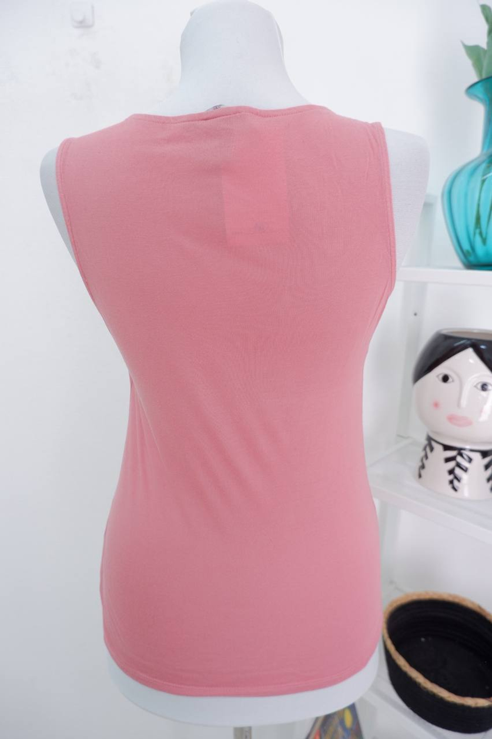 Блузка с коротким рукавом розовая 44 размер