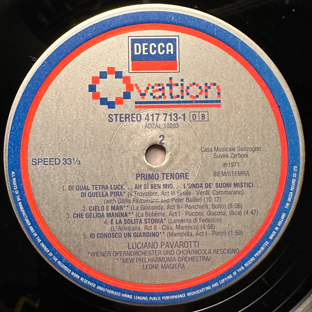 Pavarotti - Primo Tenore (Голландия 1987г.)