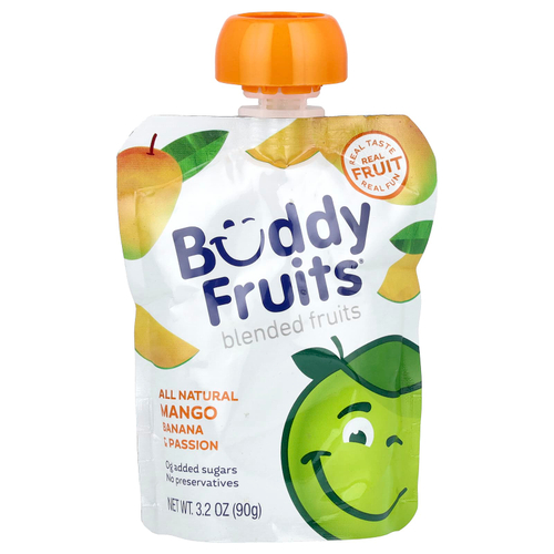 Buddy Fruits, фруктовая смесь, манго, банан и маракуйя, 90 г (3,2 унции)