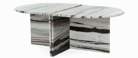 Кофейный стол сет 2 шт Lunden 60х70 мрамор